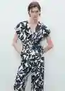 Enterizo Mono Merci Azul Talla M Mujer Mango