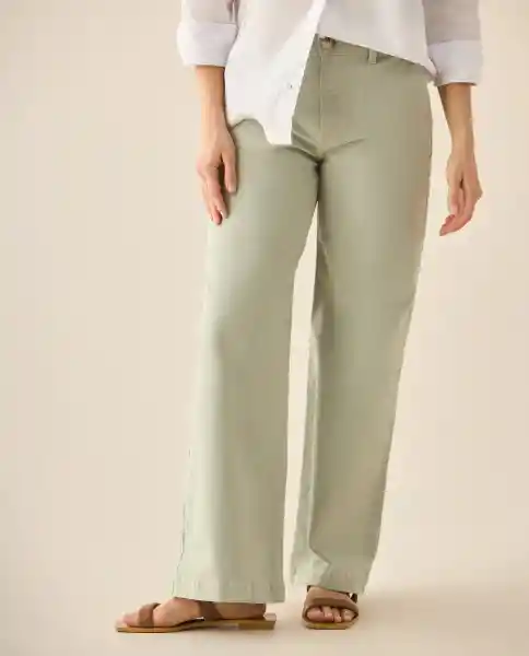 Pantalón Verde Hibernal Claro Talla 12 633G011 Esprit