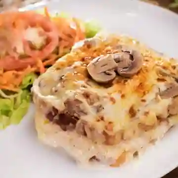 Gratinado de Pollo con Champiñones
