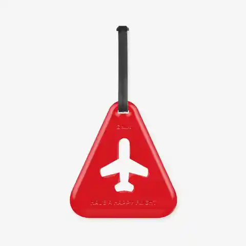 Alife Etiqueta Para Maleta Triangular Avión Roja