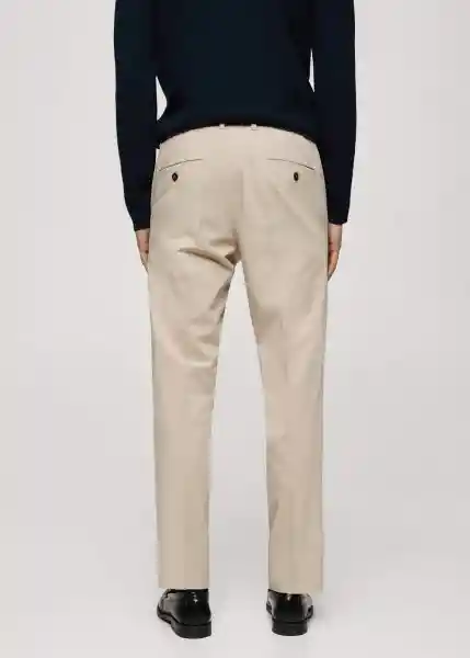 Pantalón Bologna Beige Talla 40 Hombre Mango