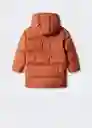 Abrigo Anorak Amerlong Naranja Talla 06 Niños Mango