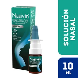 Nasivin Adulto descongestiona tu nariz en segundos 10 ml