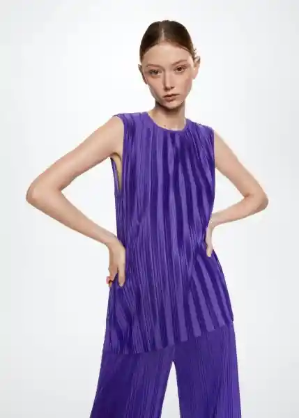 Top Veronab-A Violeta Talla S Mujer Mango