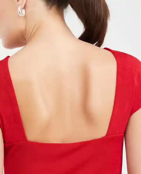 Camiseta Square Backneck Top Rojo Chili Oscuro T. M Chevignon
