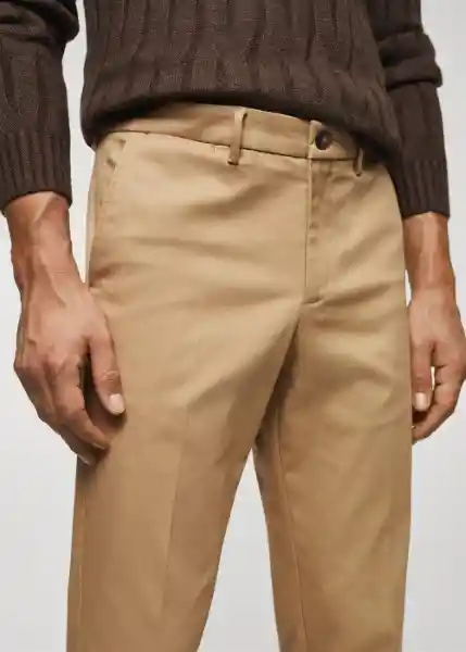 Pantalón Dublino Camel Talla 38 Hombre Mango