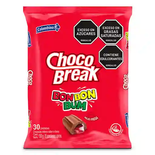Chocobreak Chocolate Relleno de Bbb 150 g