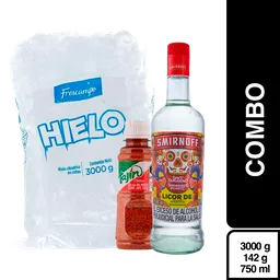 Combo Smirnoff Spicy Tamarindo + Tajín Clásica Chile + Hielo