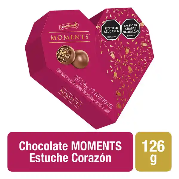 Colombina Chocolate Estuche de Corazón Moments