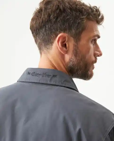 Chaqueta Racing Aviator Masculino Gris Galaxia Talla M Chevignon