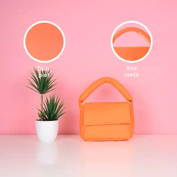 Bolso de Moda Colores Vibrantes Naranja Miniso