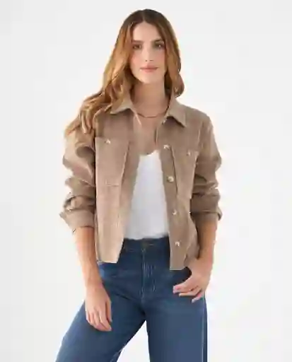 Chaqueta Beige Concreto Claro Talla L 629F018 Esprit