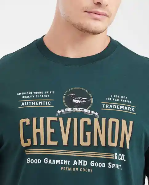 Camiseta Spirit Masculino Verde Nafta Ultraoscuro T M Chevignon