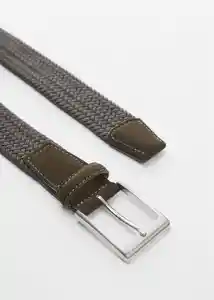Cinturón Elástico Khaki Talla 90 Hombre Mango