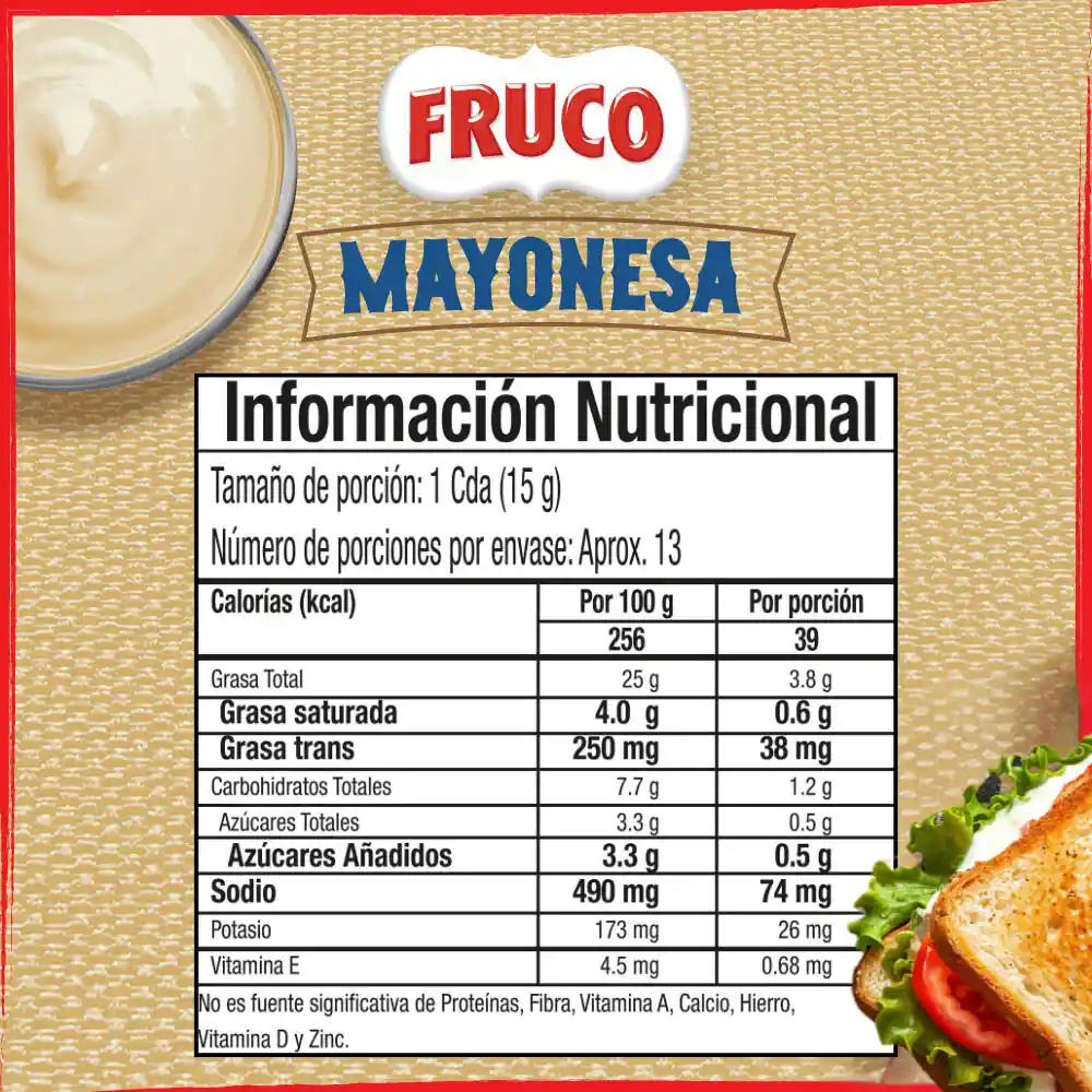 Salsa de Mayonesa Fruco doypack 190G