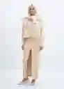 Cárdigan Osito Beige Talla XL Mujer Mango