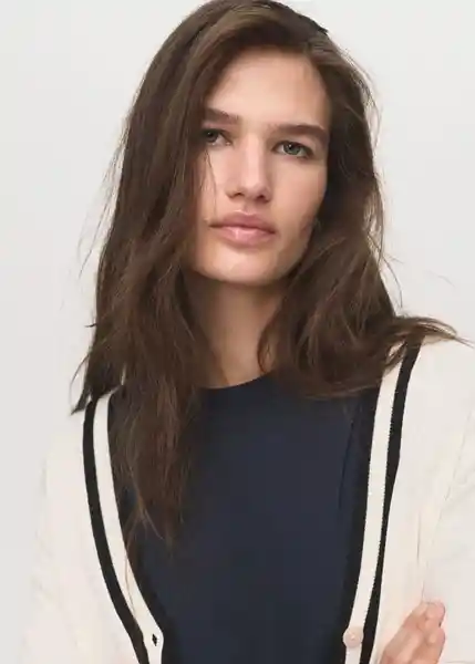Cárdigan Lucco Crudo Talla M Mujer Mango