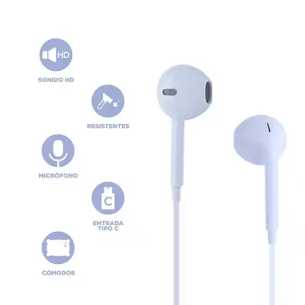 Audífonos Intrauditivos Tipo C Cinnamoroll Sanrio W109 Miniso