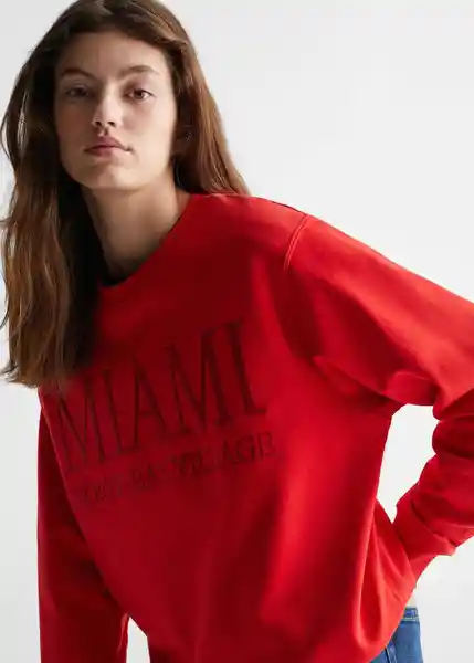 Buzo Sudadera Miami Rojo Valentino Talla 18 Mango Girl Mango