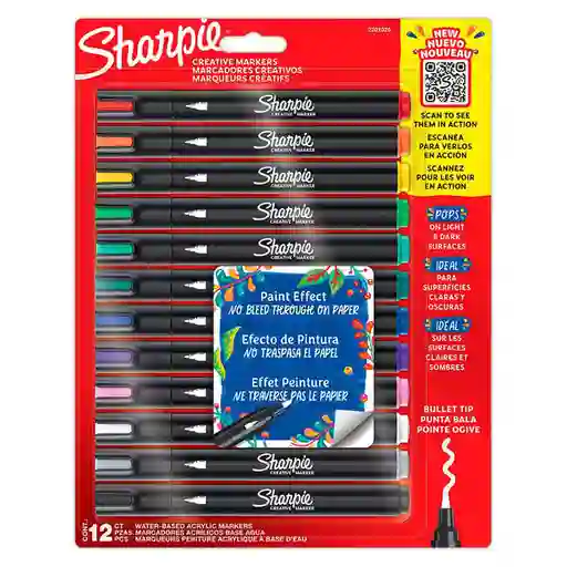 Sharpie Marcador Acrylic Punta Bala