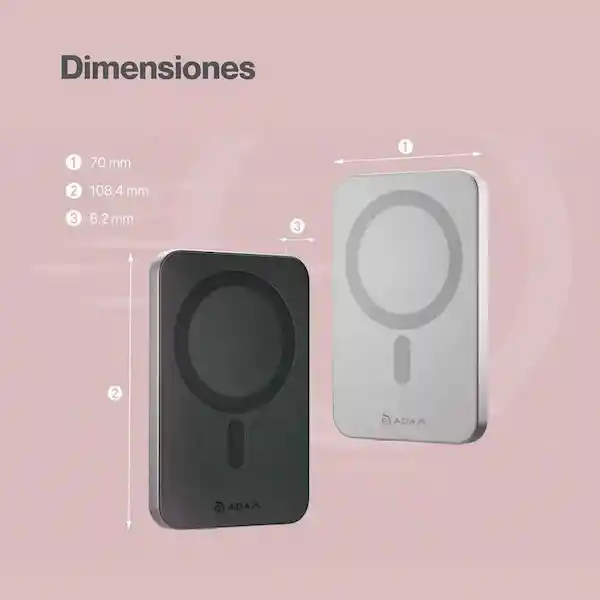 Elements Gravity Batería Portátil Con Cargador Magnético Blanco