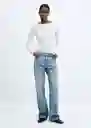 Camiseta Saco Blanco Talla XS Mujer Mango