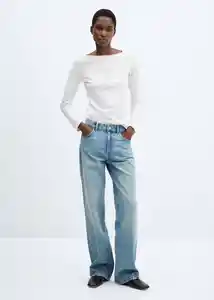 Camiseta Saco Blanco Talla XS Mujer Mango