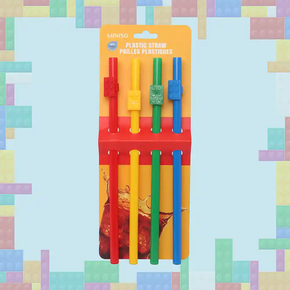 Miniso Pitillo de Plástico Building Blocks Series