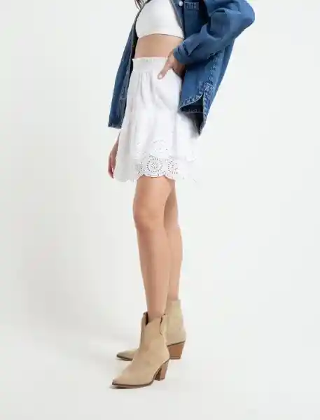  Falda Praga Crudo Puro Claro Mujer Talla S Naf-Naf 