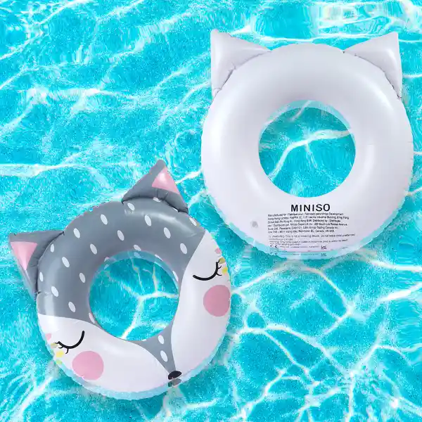 Inflable y Salvavida Anillo de Natación Zorro Gris Miniso