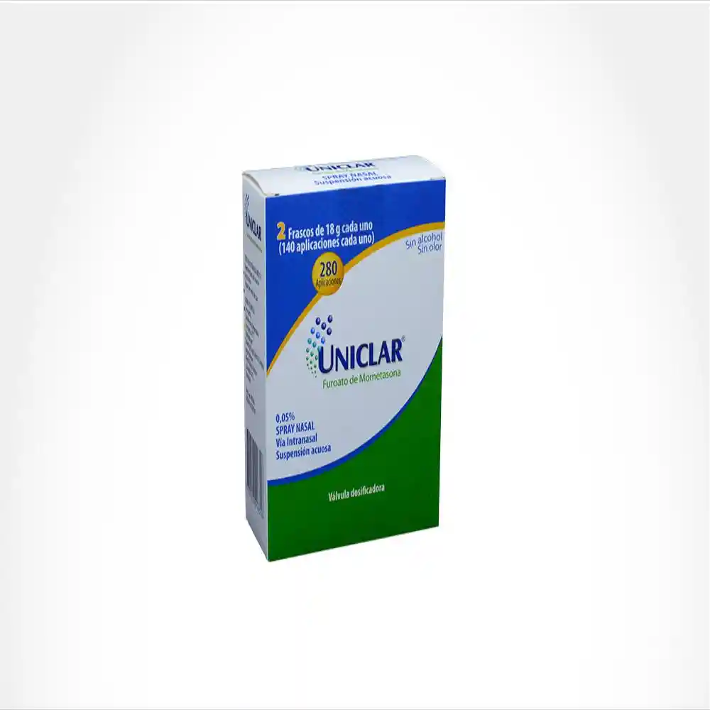 Uniclar 0.05 % Spray Nasal 140 Dosis Cd Cj X 2 Mometasona