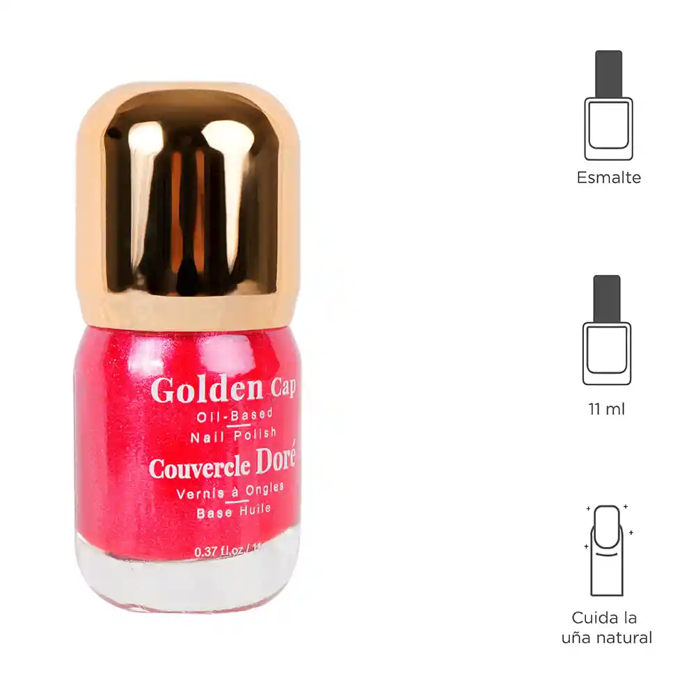 Miniso Esmalte Para Uñas Rosa, Golden Cap Oil