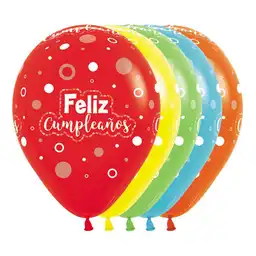 Sempertex Globos Feliz Cumpleaños R12 Colores Surtidos