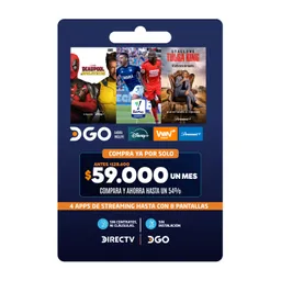 Tarjeta Directv go $59.000