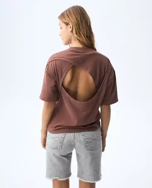 Camiseta Mujer Café Talla S 601G003_CAF191430 Americanino