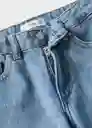 Jeans Culotte3 Tejano Medio Talla 10 Niñas Mango