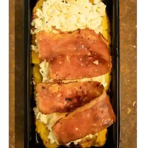 Plátano con Queso y Tocineta