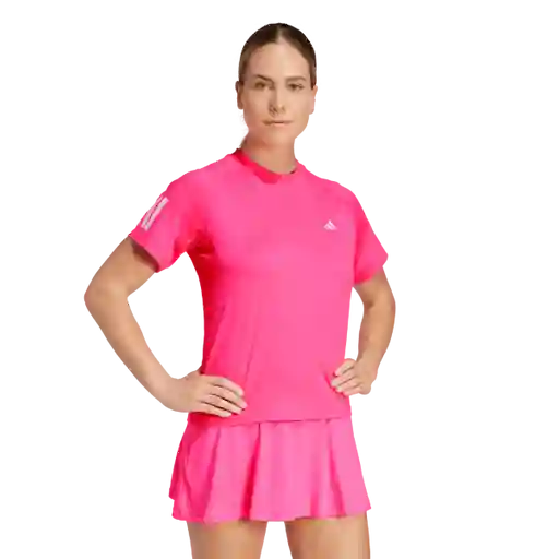 Adidas Camiseta Club Tee Para Tenis de Mujer Rosado Talla S