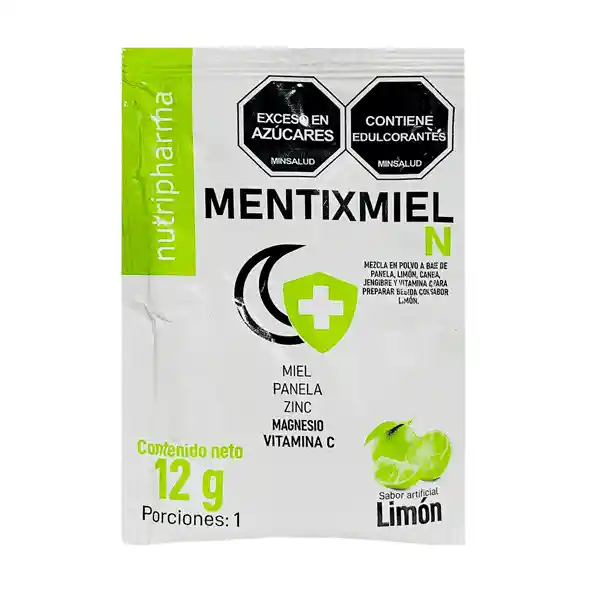 Mentixmiel Mezcla en Polvo Panela Miel Jengibre Mango Noche