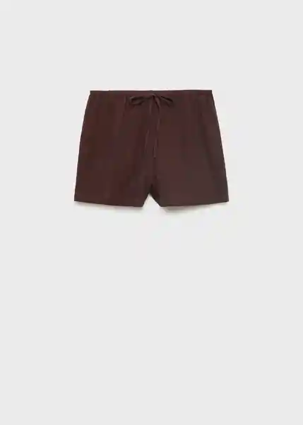 Short Corfu Chocolate Talla M Mujer Mango