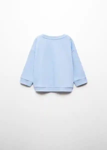 Buzo Sudadera Piqué Celeste Talla 71 Niños Mango