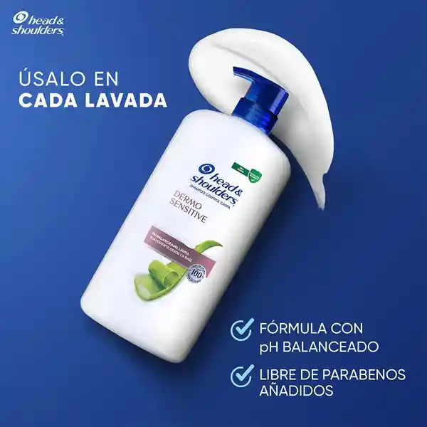 Shampoo Head Shoulders Dermo Sensitive Extractos de Sabila / Aloe Control Caspa Champu Head and Shoulders 1000 ml