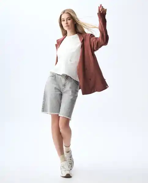 Camiseta Mujer Crudo Talla M 601G003_CRU110606 Americanino
