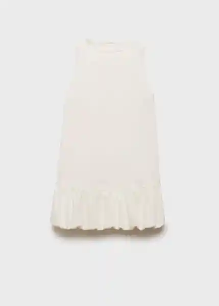 Vestido Bubble Blanco Talla M Mujer Mango