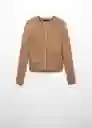 Cárdigan Cuna Camel Talla M Mujer Mango