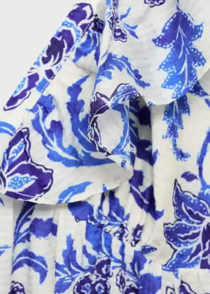 Vestido Ramona Azul Talla L Mujer Mango