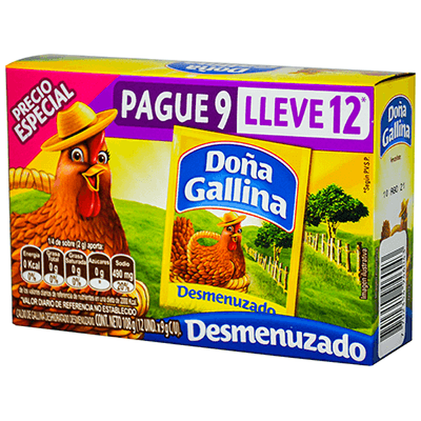 Doña Gallina Sazonador Caldo Desmenuzado 12 und