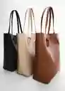 Bolso g Tulipa Camel Talla 99 Mujer Mango