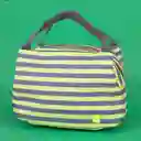 Lonchera Rayas Verde y Gris Miniso