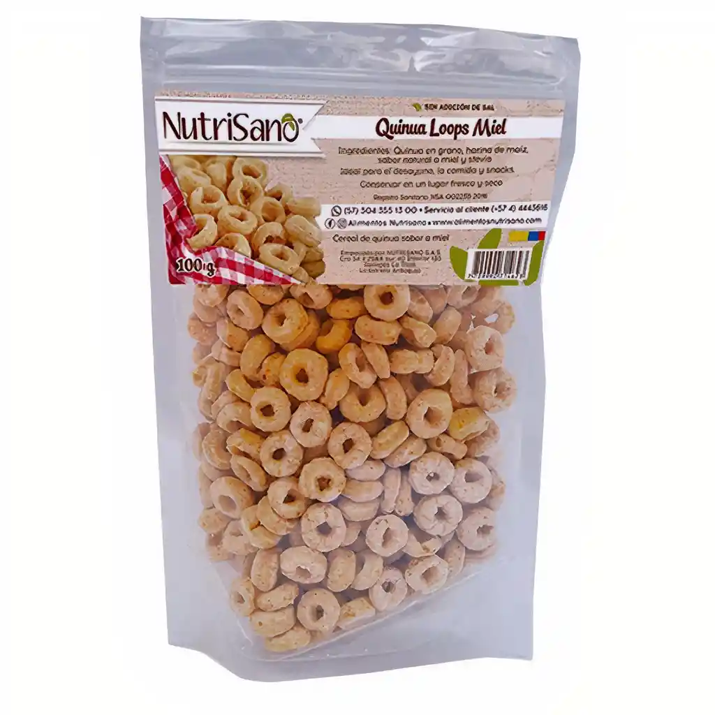Nutrisano Cereal de Quinua Loop Sabor a Miel